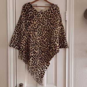 Chico's Cheetah Poncho